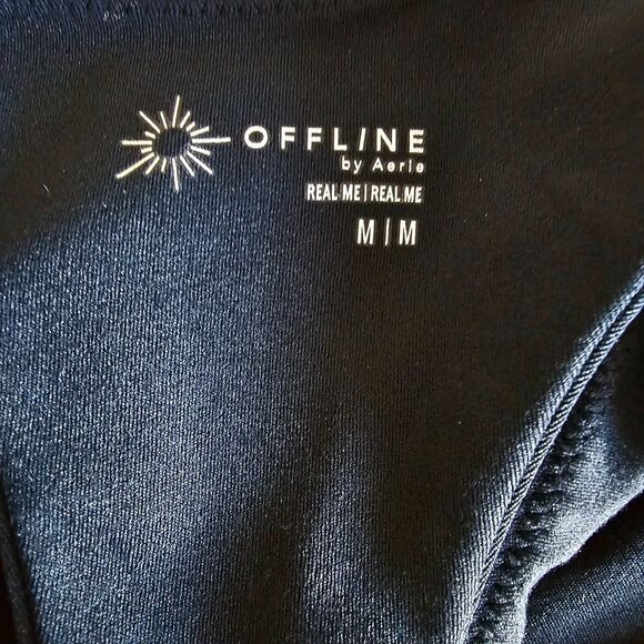 NWT Offline by Aerie Real Me Hot Stuff Black Athletic Romper Size M - Picture 4 of 7